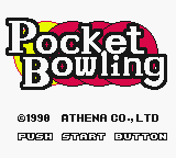 Pocket Bowling title screen for GameBoy Color